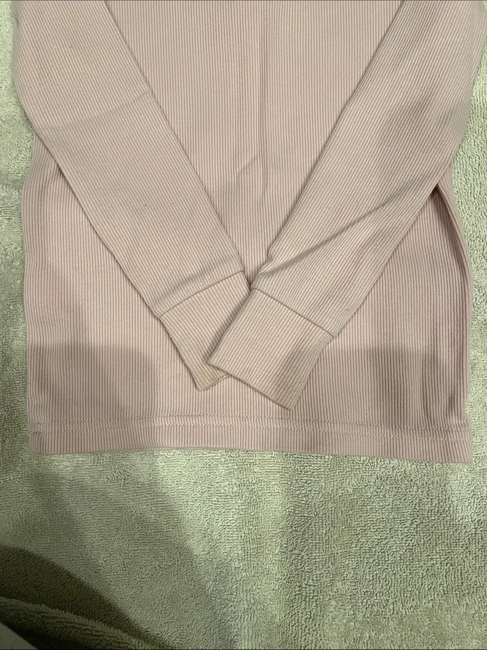 Old Navy Girls Light Pink Ribbed Pajama Set